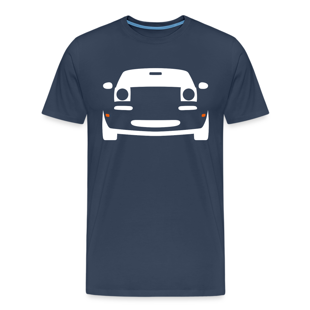 CLASSIC CAR SHIRT: MIATA (white) - Navy