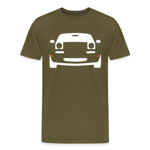 CLASSIC CAR SHIRT: MIATA (white) - Khaki