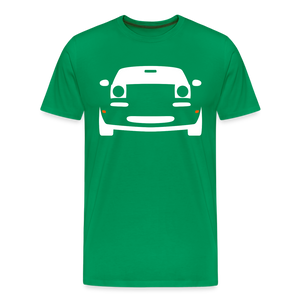 CLASSIC CAR SHIRT: MIATA (white) - Kelly Green