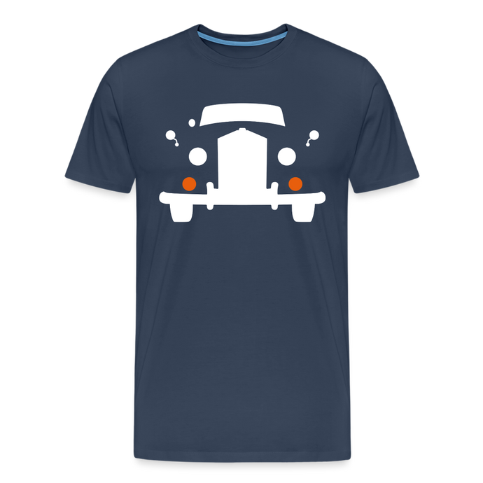 CLASSIC CAR SHIRT: CLOUD (white) - Navy