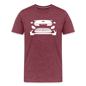 KLEINZ AUTOMOBILE GT SHIRT (WHITE) - Bordeauxrot meliert