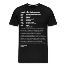 Laden Sie das Bild in den Galerie-Viewer, REZEPT SHIRT: BOLOGNESE - Schwarz