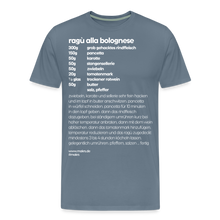 Laden Sie das Bild in den Galerie-Viewer, REZEPT SHIRT: BOLOGNESE - Blaugrau
