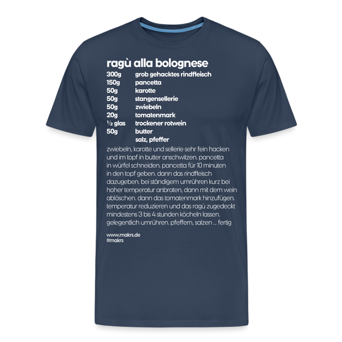 REZEPT SHIRT: BOLOGNESE - Navy