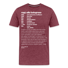 Laden Sie das Bild in den Galerie-Viewer, REZEPT SHIRT: BOLOGNESE - Bordeauxrot meliert