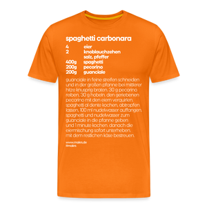 REZEPT SHIRT: CARBONARA - Orange