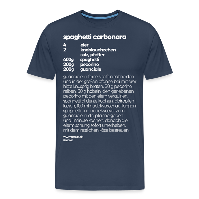 REZEPT SHIRT: CARBONARA - Navy