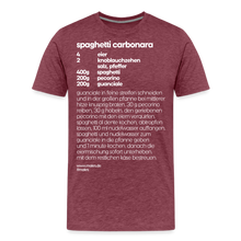 Laden Sie das Bild in den Galerie-Viewer, REZEPT SHIRT: CARBONARA - Bordeauxrot meliert