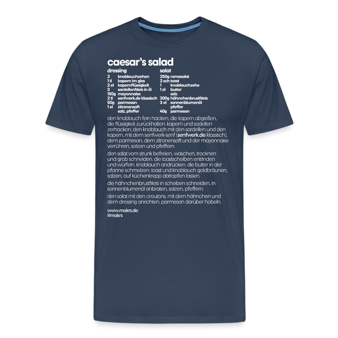 REZEPTSHIRT: Caesar's Salad - Navy