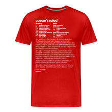 Laden Sie das Bild in den Galerie-Viewer, REZEPTSHIRT: Caesar&#39;s Salad - Rot
